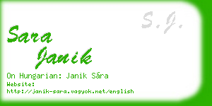 sara janik business card