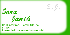 sara janik business card